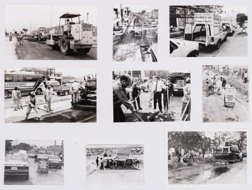 Archivo fotográfico periódico El Espacio : Fotografías pavimentación de calles