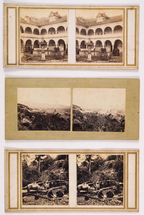 s.a : Tres fotografía Estereográficas de Bogotá