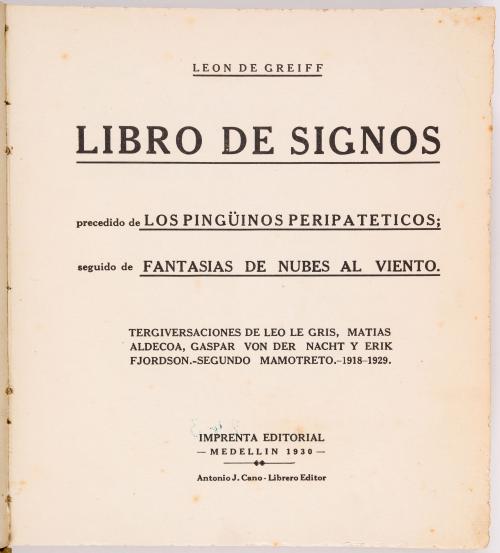 Greiff, León de : Variaciones alrededor de nada