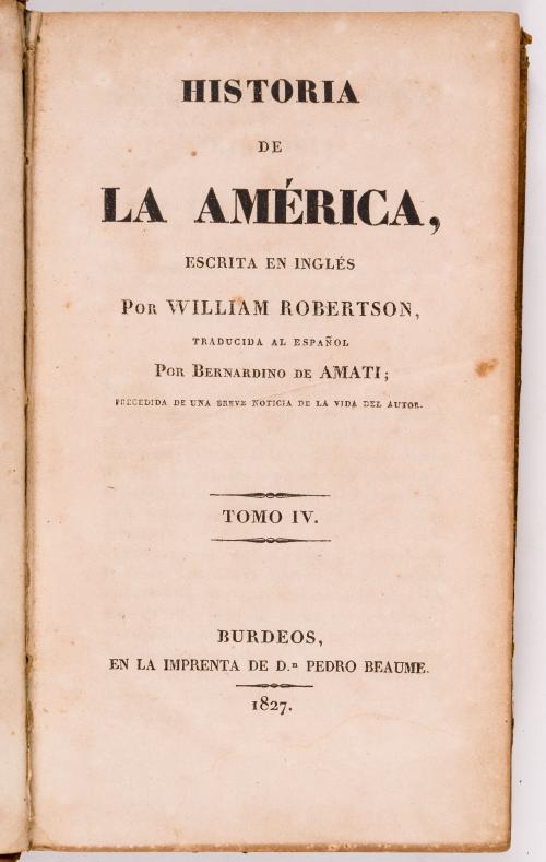 Histoire philosophique et politique. Tomos I, II, III, IV, V y VI