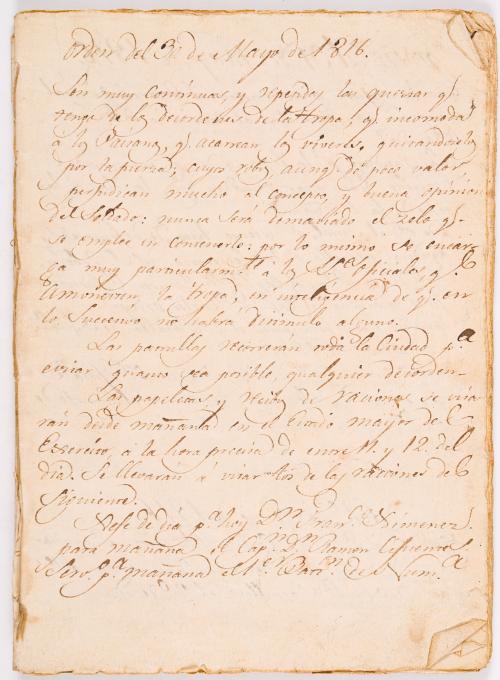 VV.AA. : Bitácora de órdenes del ejército realista entre el 30 de mayo al 19 de diciembre de 1816
