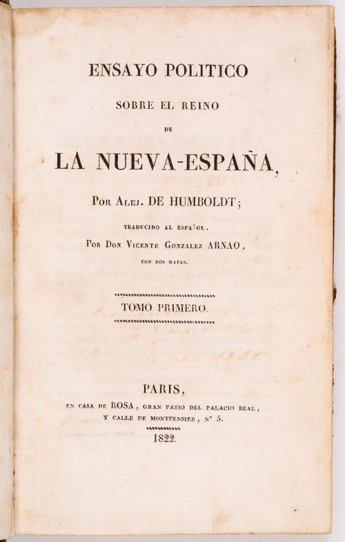 Humboldt, Alexander Von : Ensayo político sobre el Reino de la Nueva España