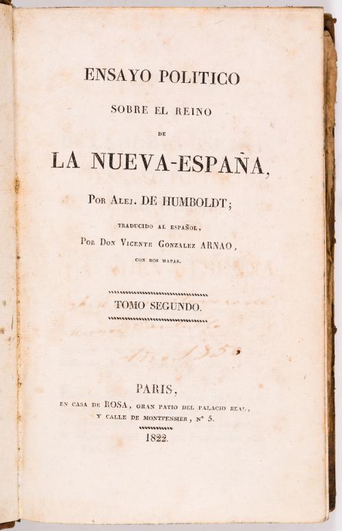 Humboldt, Alexander Von : Ensayo político sobre el Reino de la Nueva España