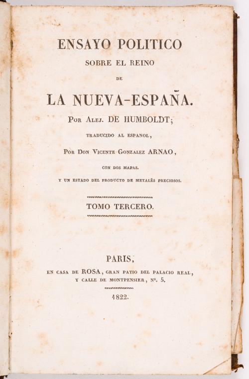 Humboldt, Alexander Von : Ensayo político sobre el Reino de la Nueva España