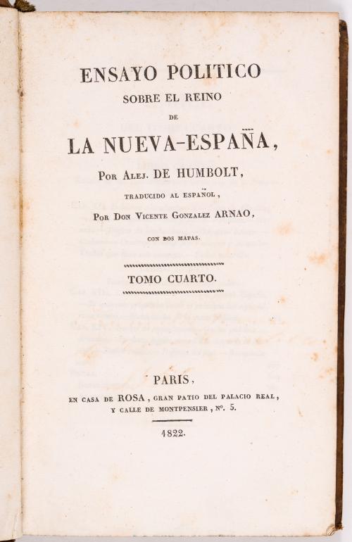 Humboldt, Alexander Von : Ensayo político sobre el Reino de la Nueva España