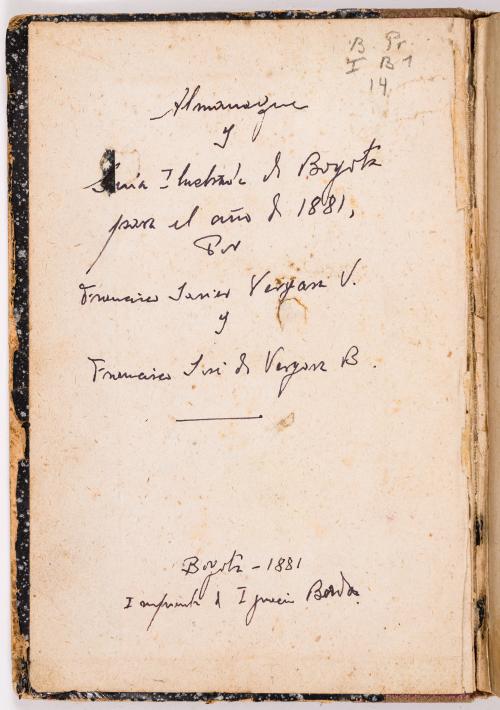 Vergara, J. M. y Gaitán J. B. : Almanaque de Bogotá y guía de forasteros para 1867