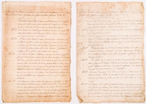 Copia del decreto firmado por Francisco de Paula Santander,