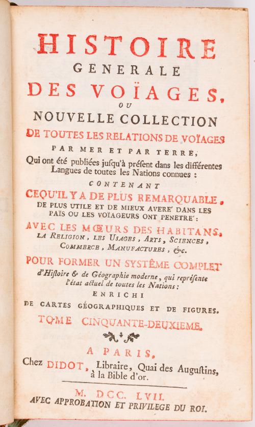 Colección de obras sobre viajes, con grabados y mapas, siglo XVIII-XIX