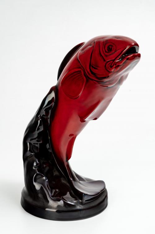 Salmón saltando. Royal Doulton 