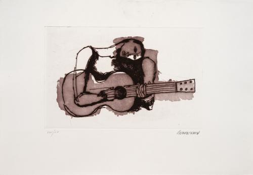 Oswaldo Guayasamín Ecuador, 1919 - EE.UU., 1999 : [Guitarri