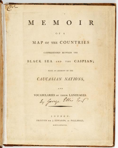 Ellis, George : Memoir of a Map of the Countries Comprehend
