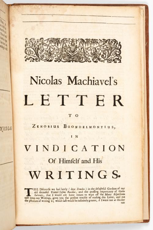 Machiavelli, Niccolò (Nicolas Machiavel) : The Works of the