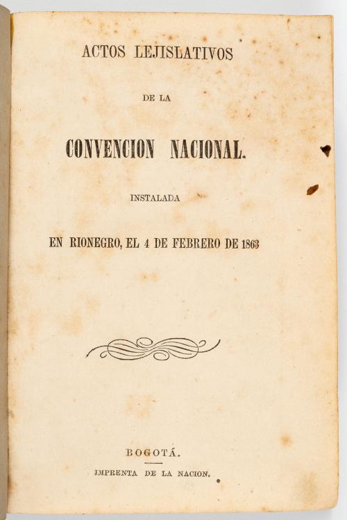 [Miscelánea legislativa 1864 - 1867] Actos legislativos de 