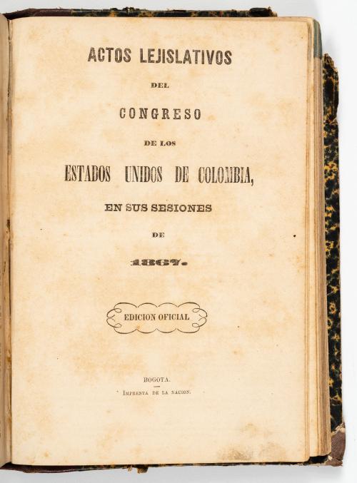 [Miscelánea legislativa 1864 - 1867] Actos legislativos de 