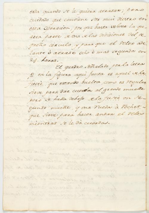 Gálvez, Juan : Manuscrito sobre el envío de instrumentos, l