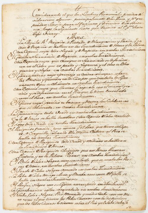 García, Diego : Manuscrito de Fray Diego García dirigido al