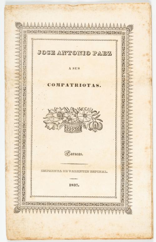 Páez, José Antonio : [Venezuela] José Antonio Páez a sus co