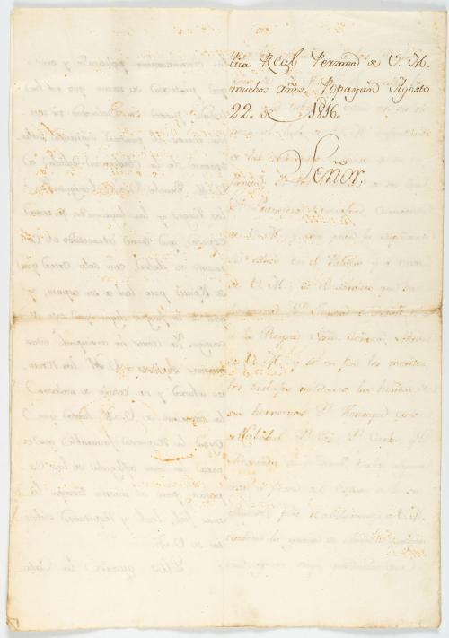 O&#39;Donnell, Beatriz : Carta de Beatriz O&#39;Donnell, esposa de 