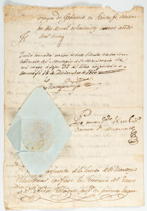 VV.AA. : [Bogota] Nombramiento como tesorero al señor Andre