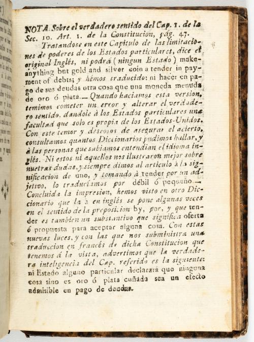 Pombo, Miguel de (trad) : [USA] Constitución de los Estados