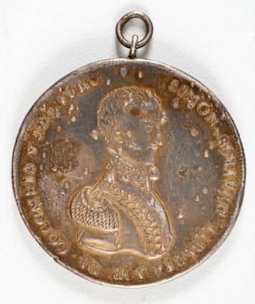 Medalla de plata Simón Bolívar libertador de Colombia y del Perú