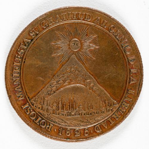 Medalla de bronce Simón Bolívar libertador de Colombia y del Perú