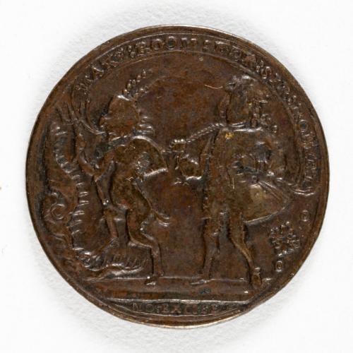 Medalla Vernon. Satanás conduciendo a Robert [Walpole]