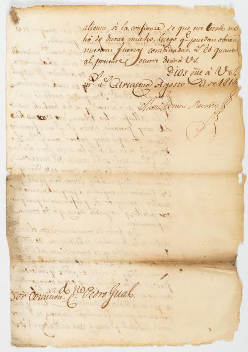 Gual, Pedro : Conjunto de cartas, documentos y comunicacion