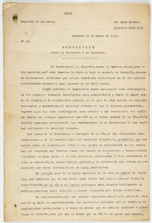 Archivo diplomático de Francisco de Paula Borda durante su 