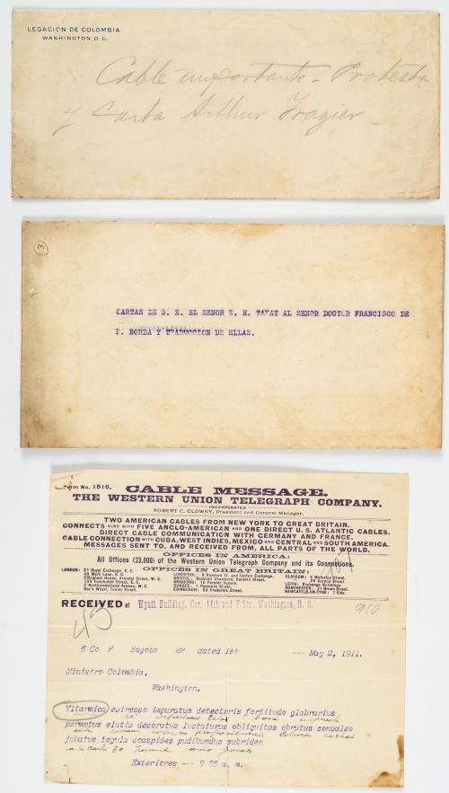 Archivo diplomático de Francisco de Paula Borda durante su 