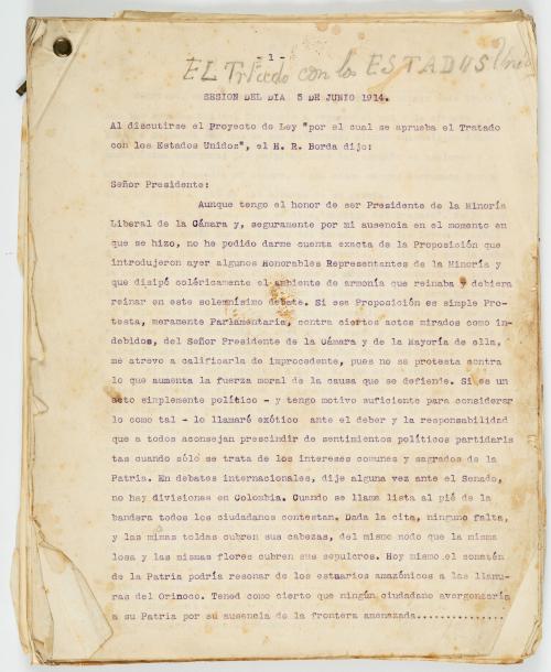 Archivo diplomático de Francisco de Paula Borda durante su 