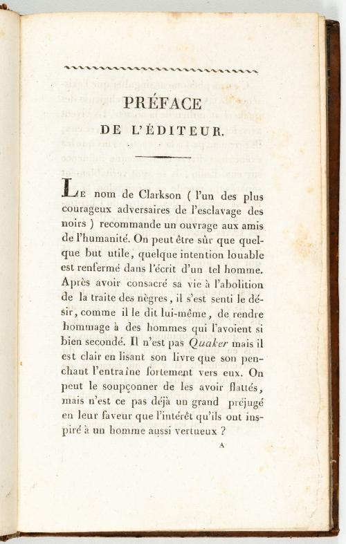 Clarkson, Thomas : [USA] Histoire des Quakers, 1802