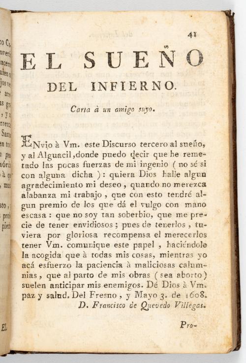 Quevedo, Francisco de : Sueños y discursos ó desvelos soñol