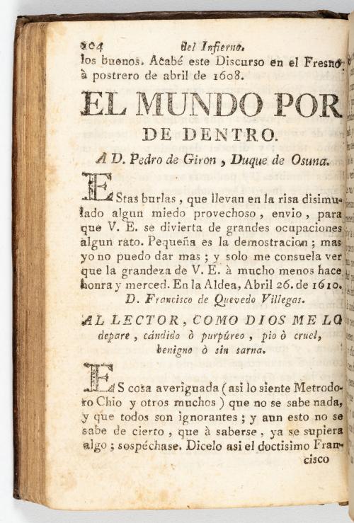 Quevedo, Francisco de : Sueños y discursos ó desvelos soñol