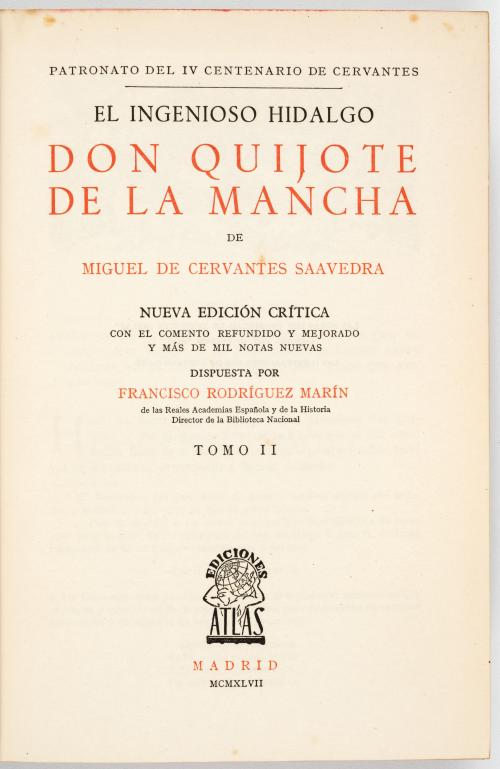 Rodríguez Marín, Francisco : El ingenioso hidalgo Don Quijo