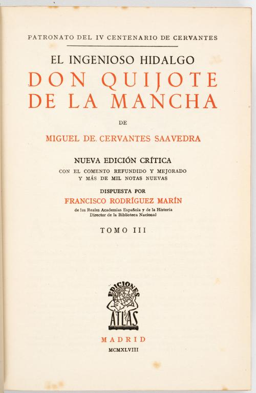 Rodríguez Marín, Francisco : El ingenioso hidalgo Don Quijo