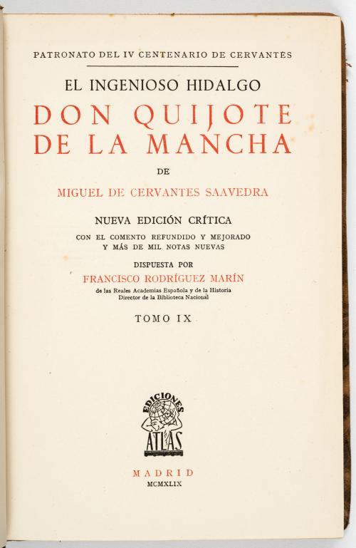 Rodríguez Marín, Francisco : El ingenioso hidalgo Don Quijo