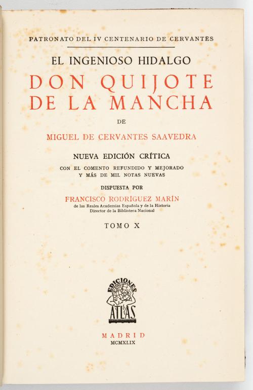 Rodríguez Marín, Francisco : El ingenioso hidalgo Don Quijo