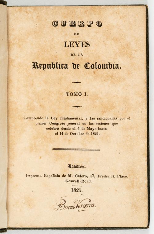 Cuerpo de leyes de la República de Colombia, publicada en L