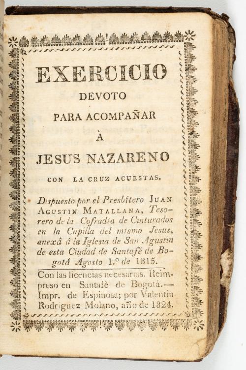 Novenas bogotanas, 1817-1827