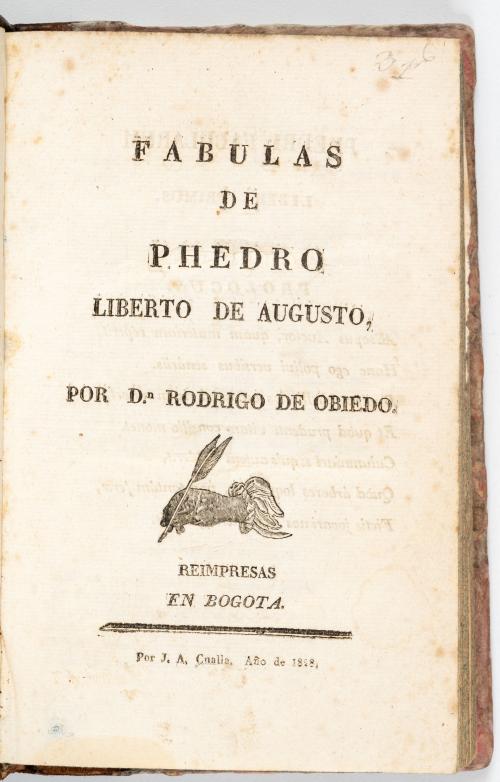 Obiedo, Rodrigo de : Fábulas de Phedro Liberto de Augusto