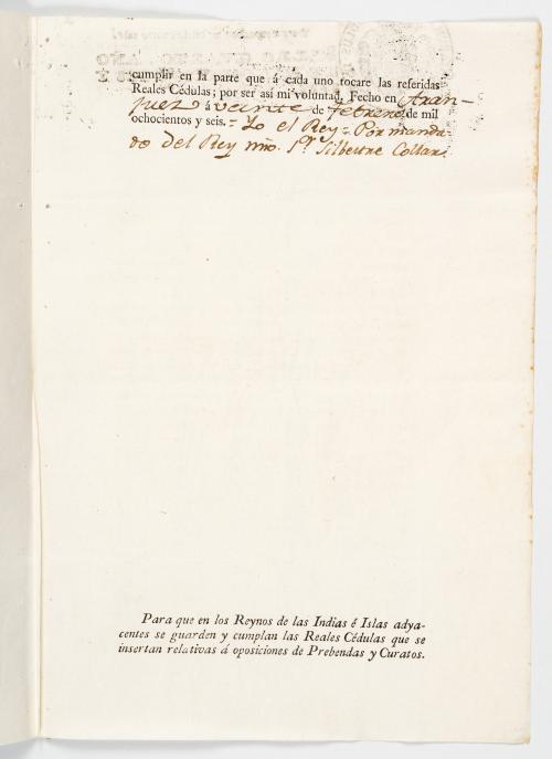 Collar, Silvestre  : [Bogotá] Impreso relacionado con las “