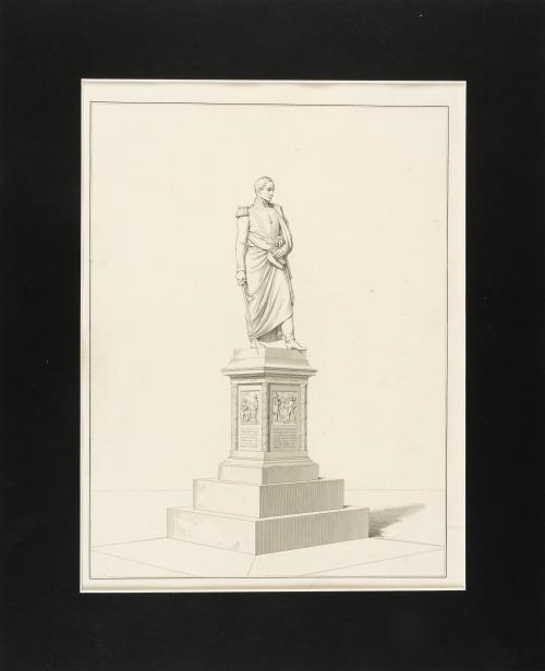 Tenerani, Pietro : Grabado de monumento a Simón Bolívar