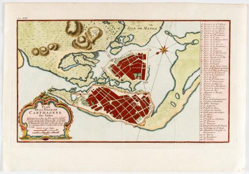 Bellin, Jaques Nicolas : Plan de la Ville de Carthagene des