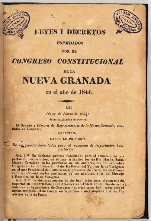 Leyes y decretos expedidos por el congreso constitucional d