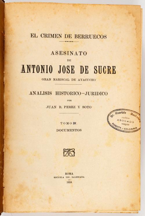 Pérez y soto, Juan B.  : El crimen de Barruecos. Asesinato 