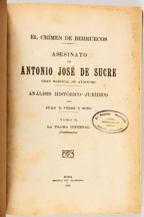 Pérez y soto, Juan B.  : El crimen de Barruecos. Asesinato 