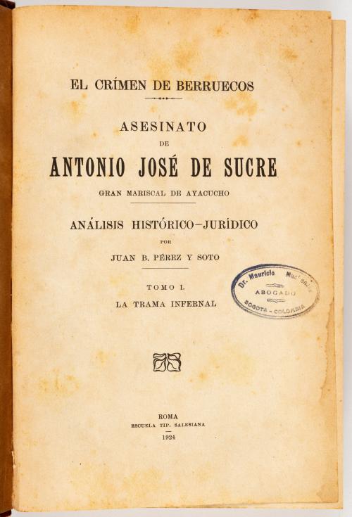 Pérez y soto, Juan B.  : El crimen de Barruecos. Asesinato 