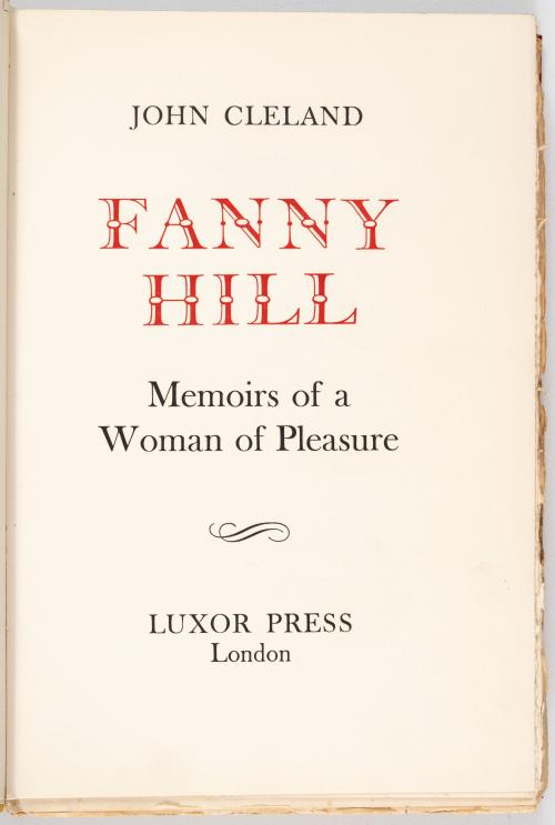 Fanny Hill Memoirs of a Woman of Pleasure