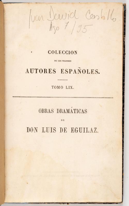 Colección de los mejores autores españoles. Tomo LIX. Obras